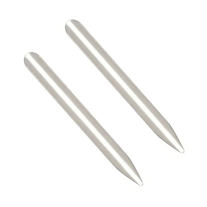 2 PCS Lab Spatula Stainless Steel Small Metal Scoop Spatula with Round End, Mini Jewelry Bead Scoops Used for Scooping Transferring Mixed Powder Paste Beads Laboratory Sampling/Silver/6Inch - size: 6 Inch-2PCS