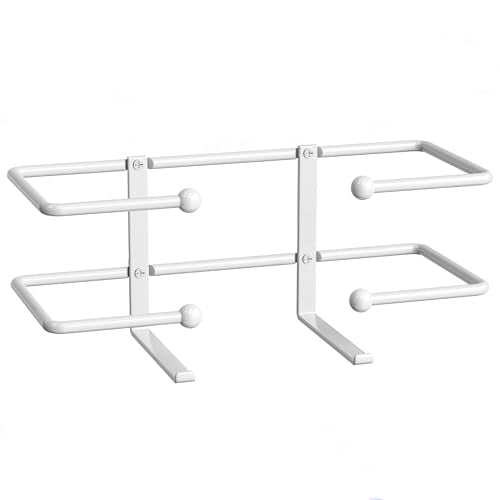Glove Box Dispenser Wall Mount, Metal Tissue Holder, White | Wall Mount Glove Holder Organizer for Disposable Glove Box & Tissue Box, For Lab, Kitchen, Bathroom, Garage - color: White, size: Small