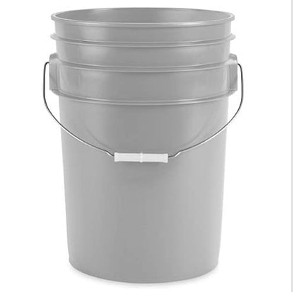 6 Gallon Food Grade BPA Free Made in USA Bucket Pail with Blue Airtight Double Gasket Screw on Lid (Pack of 2)