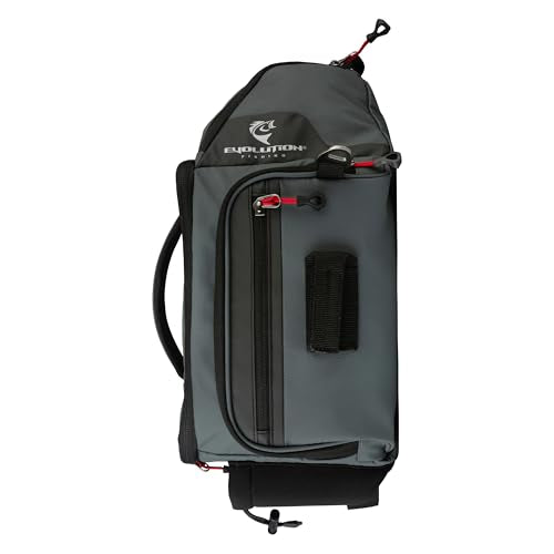 Evolution Fishing Largemouth 3.0 Sling Pack - Grey, 3600, Tackle Storage Shoulder Bag, Includes Deep Quiklatch Tackle Tray, Plier Holster, Heavy Duty Sling Pack