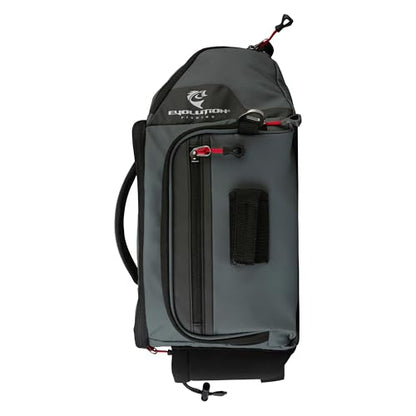 Evolution Fishing Largemouth 3.0 Sling Pack - Grey, 3600, Tackle Storage Shoulder Bag, Includes Deep Quiklatch Tackle Tray, Plier Holster, Heavy Duty Sling Pack