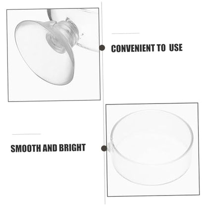 Happyyami 2pcs Shrimp Feeding Bowls Glass Pet Food Dish Trays for Aquariums Easy to and Maintain for Freshwater Shrimp and Aquatic Pets