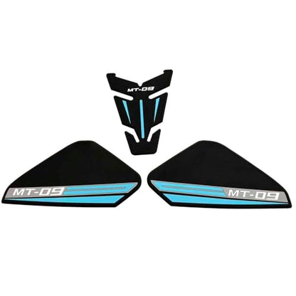 Motorcycle Fuel Tank Rubber Protection Pads for Yamaha MT-09 MT-09 SP 2025 - Anti-Slip Scratch Resistant Tank Traction Grips Sticker Decals (C) - color: azure