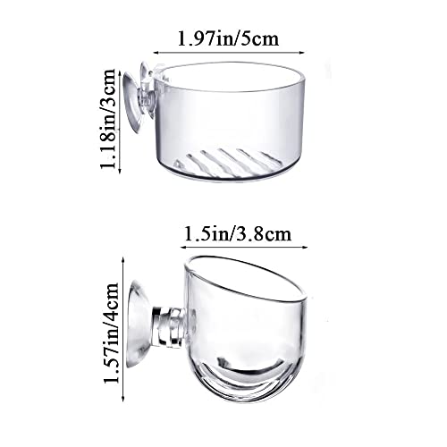 Aquarium Growing Cup with Suction Holder, Gardening Vase Acrylic Waterweed Fish Tank(Oval)