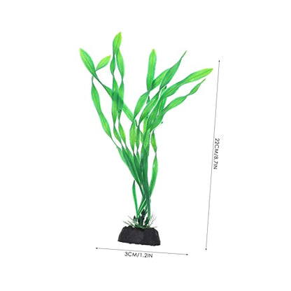 Kisangel 10pcs Artificial Aquarium Plants Realistic Fake Grass Decor for Fish Tank Creative Water Grass Decorations for Aquariums and Desktop Displays