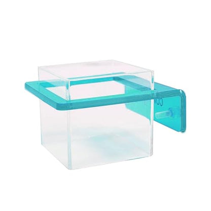 Floating Fish Feeding Ring, Aquarium Food Feeder Circle Tool, 10cm Loop with Splash Guard, Material Feeding Ring, Feeder with Clear Design, Aquarium Tool for Betta Guppy