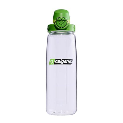 Nalgene 24 oz On The Fly Lock-Top Water Bottle, Clear w/Sprout | Easy Chug Cap with Locking Lid, Cup Holder Size, BPA-Free, Durable & Leak Proof, Lightweight Bottle for Hiking, Gym & Travel - color: Clear with Sprout, size: 22 Ounces