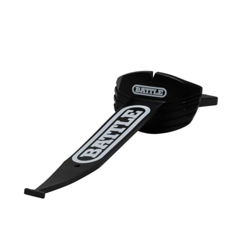 Battle Speed XL Football Mouthguard, Black | No boiling required, Ready to wear out of the box, Extra-wide connected tether strap, Braces compatible, Features a thick - color: Black