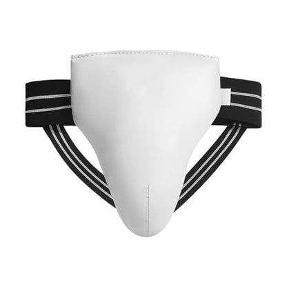 QINGFAN Man Taekwondo Groin Guard Abdominal Crotch Protector Art Groin Protector for Boxing Training - size: X-Small
