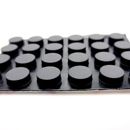 1/2" Round Silicone Rubber Bumper Feet Pads 3/16" Thick Adhesive Backed Lifters for Electronics Furniture and DIY Projects Waterproof Anti Vibration Pads (Sheet of 24)