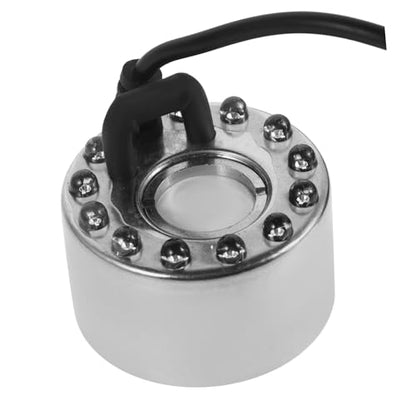 POPETPOP USB Mist Maker with LED Lights and Splash Guard for Fish Tanks Vases and Rockery Decoration Ultrasonic Fogger Enhances Garden Elegance