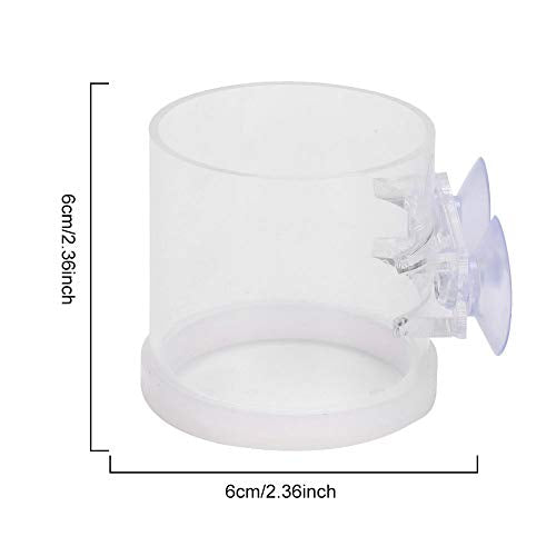 Fish Suction Cup Feeder, Acrylic Transparent Fish Rings Food Feeder Clear Fishes Feeding Ring with Anti Collision Strip Aquarium Feeding Rings for Aquarium Fishes