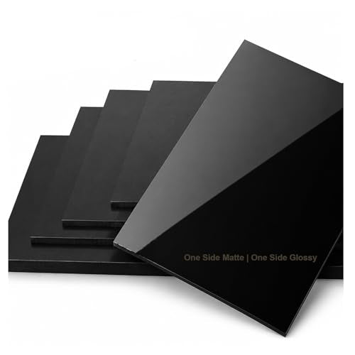 Black Acrylic Board for Aquarium Background and Fish Tank Divider, Opaque DIY Panel, One Side Matte One Side Glossy,Thickness 4mm,150x200mm 2PCS - color: Thickness 4mm, size: 150x200mm 2PCS