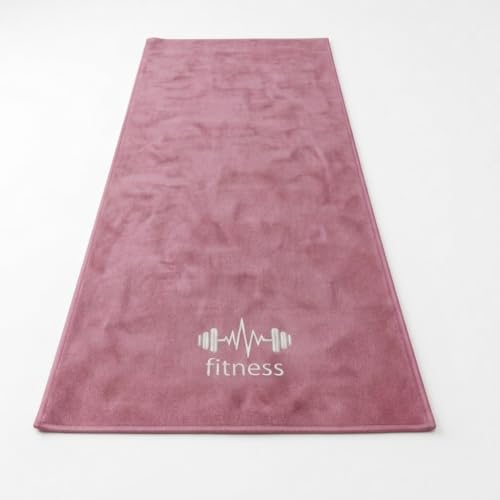 Microfiber Gym Bench Towel with Fitted Corner Hood, Pink - color: Pink