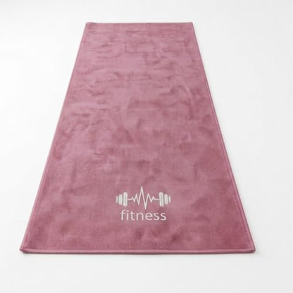 Microfiber Gym Bench Towel with Fitted Corner Hood, Pink - color: Pink