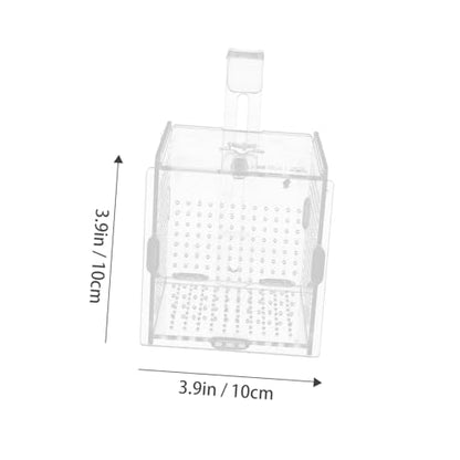 1set Acrylic Aquarium Isolation Box with Cups and Hook Transparent Fish Breeding Container for Betta Shrimp and Fry Easy Installation Compact Design