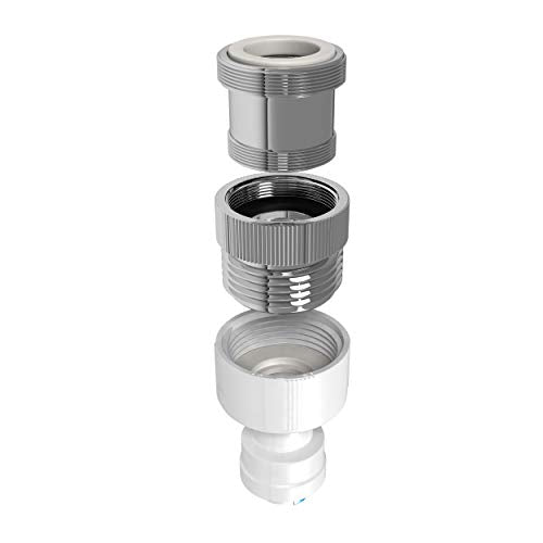AquaticLife 3-Piece Kitchen Bathroom Sink Brass Faucet Adapter Kit - Connecter for Garden Hose, Water Filter and Aquarium Vacuum, Male to Female Attachment