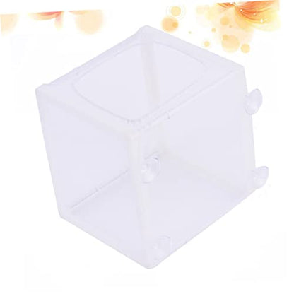 Angoily 3pcs Aquarium Breeder Net Baby Fish Net for Tank Fish Breeding Net with Suction Cup White Polyester Net Frame Survival Rate Enhancer for Fish Tank