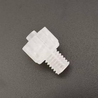 25PCS Threaded to Male Luer Fitting Luer Lock 1/4-28 UNF Male Thread Plastic Connect Adapter PP for Laboratory Biochemical Analytical Instruments, Food Machinery, Aquarium Equipment