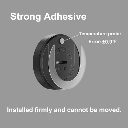 Aquarium Digital Thermometer Cordless Replaceable Battery LED Display Temperature Measurement Error ±0.9℉(US Patent Number:D1038779S)