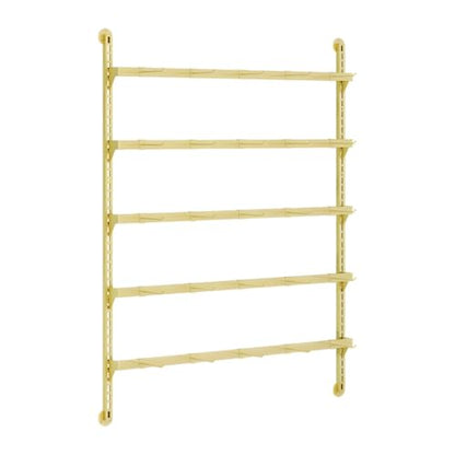 4/5 Tier Wall Mounted Socks Rack, Metal Adjustable Height Underwear Display Shelf, Retail Store Bras/Panties/Tank Tops Organizer Stand, for Clothing Store.Gold-b-150x150cm