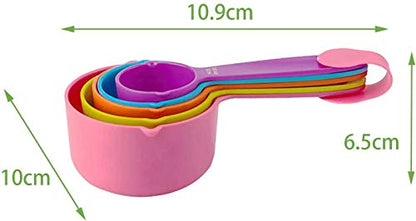 Measuring Cups and Spoons Set - A Must Kitchen Essential (10 Pieces Set) Multicolor Measuring Cup (250 ml, 125 ml, 80 ml, 60 ml, 30 ml, 15 ml, 7.5 ml, 5 ml, 2.5 ml, 1.25 ml)