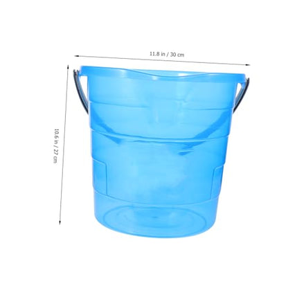 Plastic Water Bucket with Handle 12L Portable Wash Bucket for Home Bathing and Laundry Thickened Storage Container for Students and Dormitory
