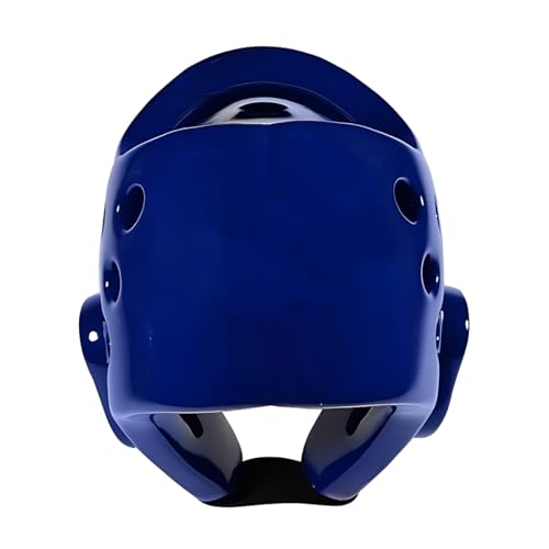 Youth & Adults Taekwondo Karate Headgear MMA Martial Arts Helmet, Soft Head Gear for Martial Art Grappling Muay Thai Kickboxing Taekwondo - color: BLUE, size: Large