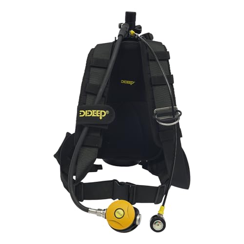 4L Scuba Tank Kit 3000PSI with Yoke to 8mm Inflation Adapter, 6061 Aviation Aluminum Portable Diving Tank Equipment with Backpack & Diving Mask for Underwater Recreation Snorkeling Backup
