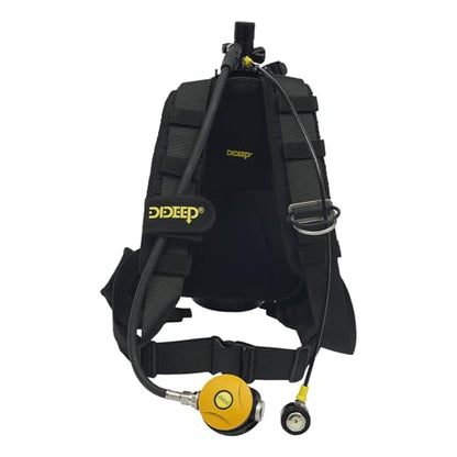 4L Scuba Tank Kit 3000PSI with Yoke to 8mm Inflation Adapter, 6061 Aviation Aluminum Portable Diving Tank Equipment with Backpack & Diving Mask for Underwater Recreation Snorkeling Backup