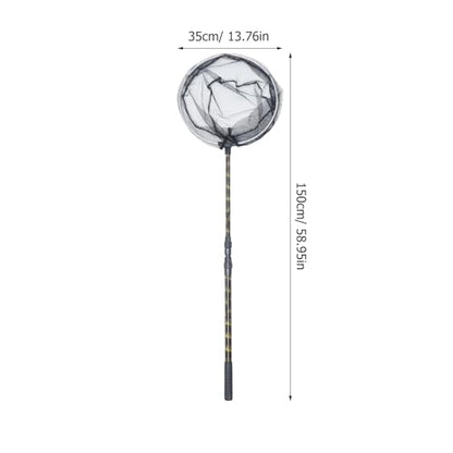Garneck Telescopic Fishing Net 1.5m with Wear-Resist Mesh and 35cm Net Head Portable Replacement for Freshwater and Camping Use