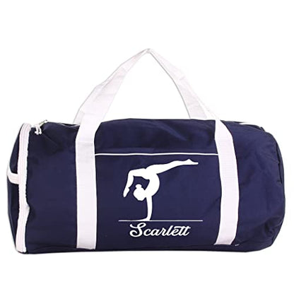 Personalized Sport/Gym Roll Duffel Bag - Gymnastics - color: Navy, style: Gymnastics
