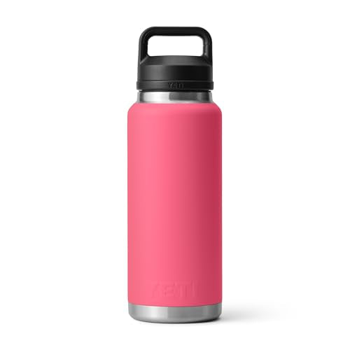 YETI Rambler 36 oz Bottle, Vacuum Insulated, Leakproof, Stainless Steel with Chug Cap - color: Tropical Pink