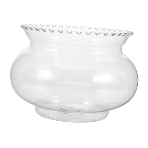Cabilock Plastic Fish Bowl Unbreakable Small Aquarium for Betta Fish Round Tank for Desktop Decor Easy Maintenance Bowl