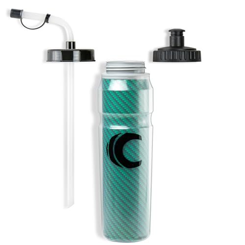Cannon Sports 28oz Insulated Squeeze Water Bottle with Straw, Leak Proof Lids, 2 lids (Straw and Squeeze), Double Wall Insulation, Wide Mouth, BPA-Free (2 Pack) (Green) - color: Green