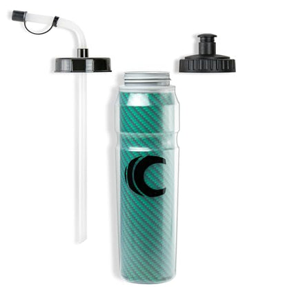 Cannon Sports 28oz Insulated Squeeze Water Bottle with Straw, Leak Proof Lids, 2 lids (Straw and Squeeze), Double Wall Insulation, Wide Mouth, BPA-Free (2 Pack) (Green) - color: Green