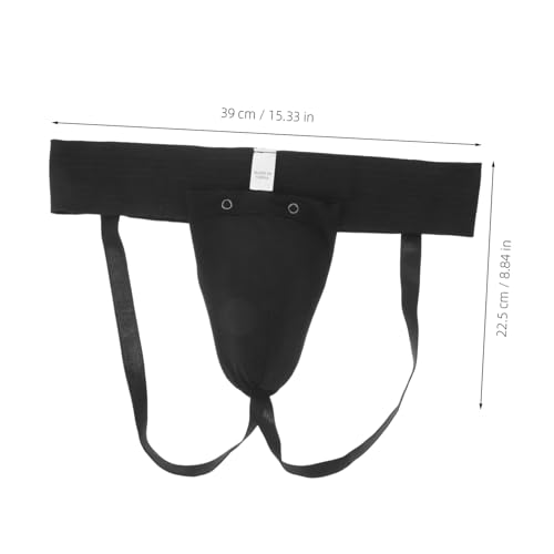 Portable Groin Protector for Competitive Sports, Breathable Black Latex