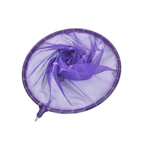 Menolana Fishing Net Fish Landing Nets Boating Freshwater Lightweight Easy Storage Soft Foldable Fast Fishing Landing Net - color: Purple S