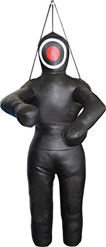 Bestzo MMA Jiu Jitsu Judo Punching Bag Grappling Dummy Canvas Full Black Standing Position -Unfilled - size: 48 inches (4 ft)