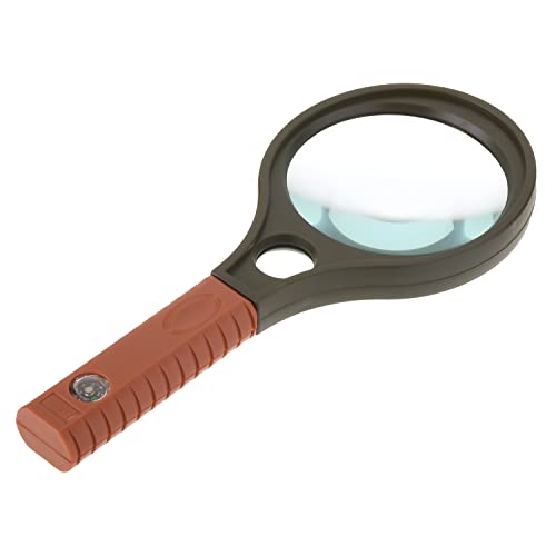 Othmro QK-7502 7X 12X Magnifier Glass Handheld Magnifier Lens Black Round Page Magnifying Lens Small Magnifying Glasses with Handle for Small Prints Book Magazines Newspaper Reading Jewelry - color: 7x 75mm