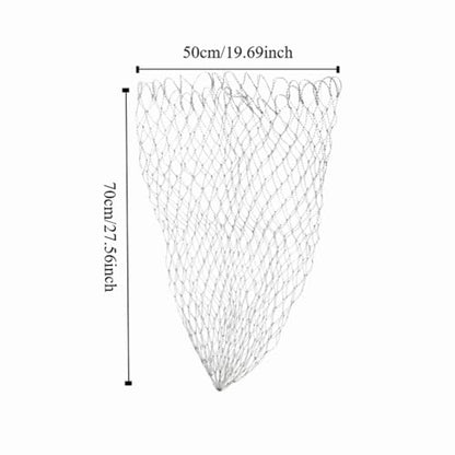 ‌Fishing Landing Net Replacement Nylon Mesh Catch & Release Net for Bass/Trout - size: 50×70cm