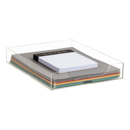 Mind Reader Paper Tray, Desktop Organizer, File Storage, Modern, Office, Acrylic, Clear - size: Paper Tray