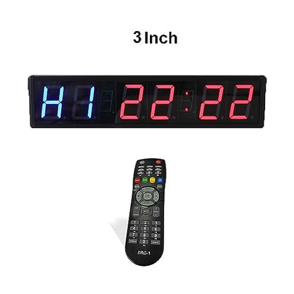 Timer Clock, Sports Timer 3 Inch Aluminum Alloy Interval Gym Boxing Competition Training Timing Group Countdown Stopwatch for Home Gym Garage - size: Blue