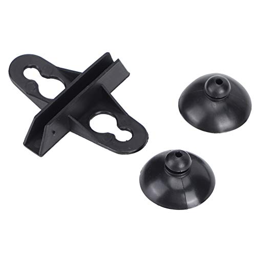Divider Suction Cup Clips, PVC Aquarium Fish Tank Suction Cup Separating Board, Suction Cup Holder for Breeding Different Fish Species (Black) - color: Black