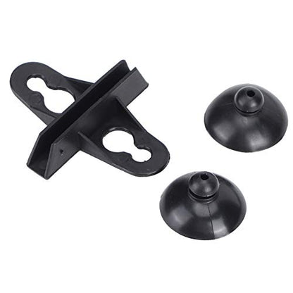Alomejor Separation Board Clamp/Holder 40PCS PVC Aquarium Fish Tank Suction Cup Divider Support, Strong Toughness for Tank Compartment Division, Suitable for 5-6mm Glass (Black)