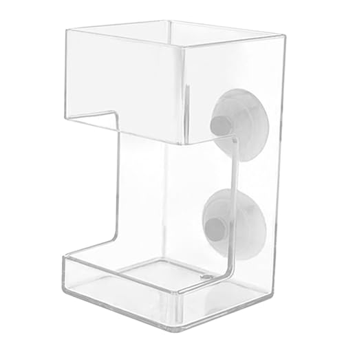 Fish Feeder Acrylic Dish Tray Fish Tank Prevent Water Turbulence Assembled Shrimp Feeder Worm Feeder Cherry Shrimp, Cuboid - color: Cuboid