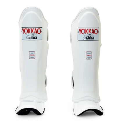 YOKKAO Matrix Muay Thai Kickboxing MMA Shin Guards with Knee Guards Matrix - White - S