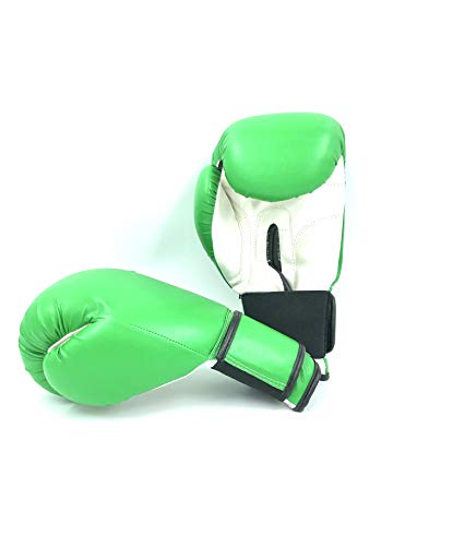 Boxing Gloves Green Kickboxing, Grappling, Fighting, Muay Thai Training Boxing Bag Gloves, Punch Bags and Focus Pads Punching Plain-Blank Vinyl Gloves No Logo - size: 8oz