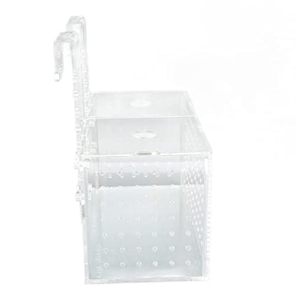Fish Breeding Isolation Box, Acrylic Aquarium Hatchery 17x9x10cm, Transparent with Hook Installation - Easy Observation, Secure Lid Design, Suitable for Small Fish Tank (20 * 10 * 11CM) - size: 20*10*11CM