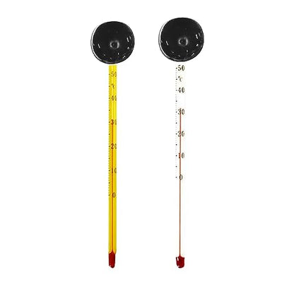 Sucking Cup Aquarium Water Thermometer Easy-to-Read Floating Water Temperature Measuring Tool for Fish Tank Fish Tank Temperature Monitors, Yellow